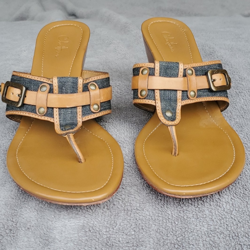 Cole Haan Slip On Wedge Heel Sandal